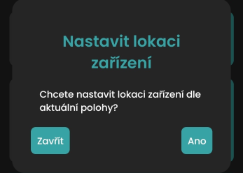 Dialog pro změnu lokace MP