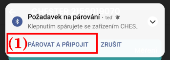 Notifikace s výzkou k zahájení párovacího procesu